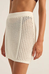 Rhythm Seashell Knit Mini Skirt - White