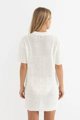 Rhythm Abby Knit Shirt Dress - Cream