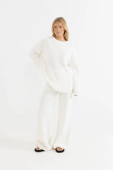 Rhythm Knit Pant - White