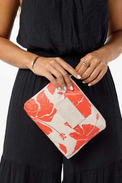 Red Haute/Sandstone|Aloha Small Pouch