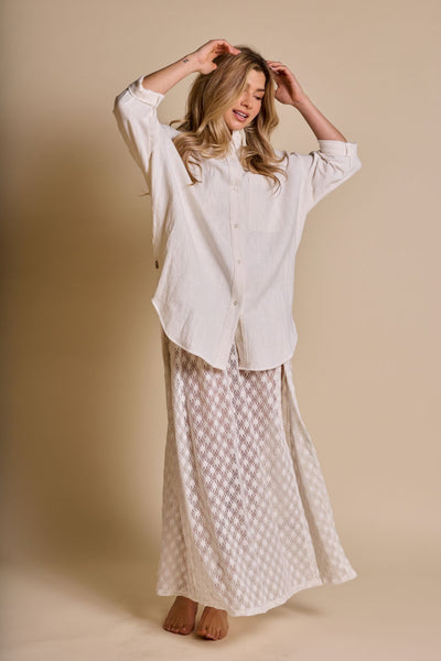 White|Rhythm Gigi Lace Slip Maxi Dress
