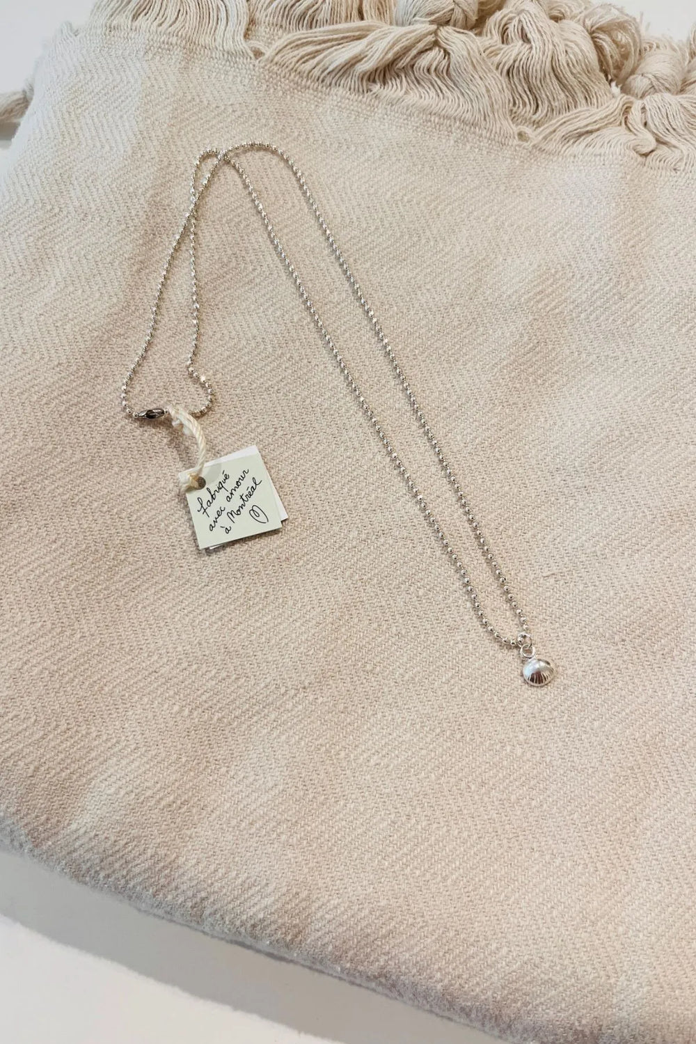 Si Simple Necklace Silver Shell - silver shell