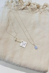 Si Simple Necklace Agate - Agate