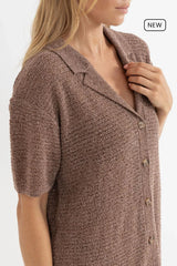 Rhythm Abby Knit Shirt Dress - Almond