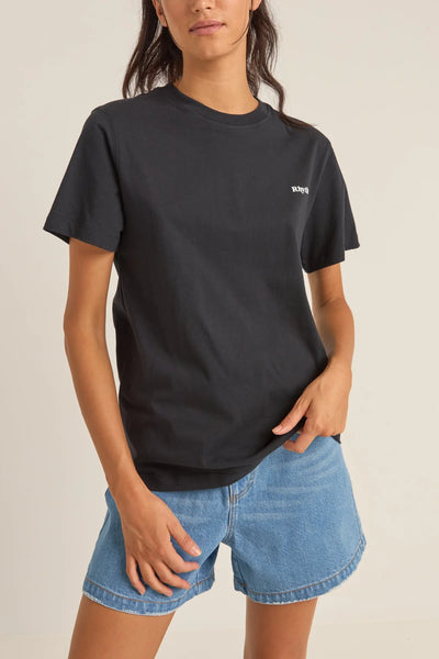 White|Rhythm Logo Boyfriend T-Shirt