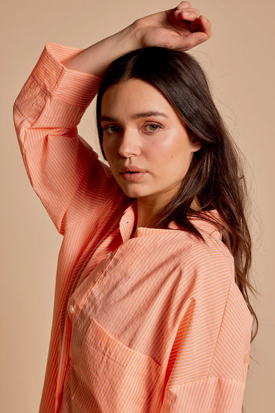 Fruity Stripe|Model is 5’6 (25) and wearing M/L - Axelle Shirt