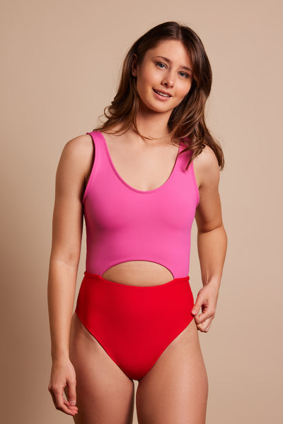 Raya One-Piece Swimsuit - Hot Pink/Heart