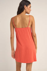 Rhythm Seacoast Keyhole Slip Dress - Coral