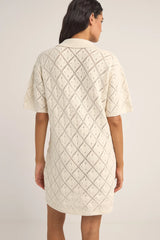 Rhythm Jaffa Knit Shirt Dress - White