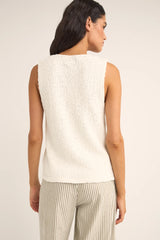 Rhythm Adele Longline Knit Vest - White