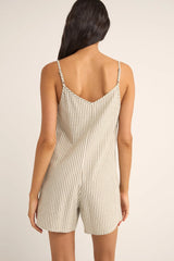 Rhythm Valley Stripe Adjustable Romper - Ivy