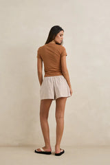 Rhythm Valley Stripe short - Tan