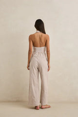 Rhythm Louise Wide Leg Pant - Tan