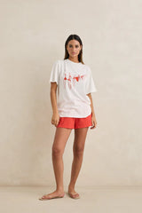 Rhythm Melia Oversized T-Shirt - Red