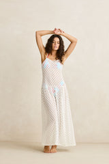 Rhythm Gigi Lace Slip Maxi Dress - White