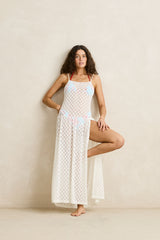 Rhythm Gigi Lace Slip Maxi Dress - White