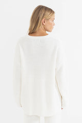 Rhythm Essential Knit Jumper - White