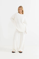 Rhythm Essential Knit Jumper - White