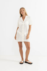 Rhythm Abby Knit Shirt Dress - Cream