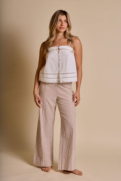 Tan|Rhythm Louise Wide Leg Pant