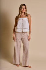 Rhythm Macy Scallop Top - White