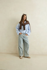 Rhythm Overswim Stripe Shirt - Blue
