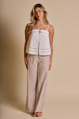Rhythm Louise Wide Leg Pant - Tan