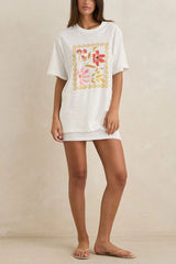 T-Shirt Oversize Palm And Sun de Rhythm - White