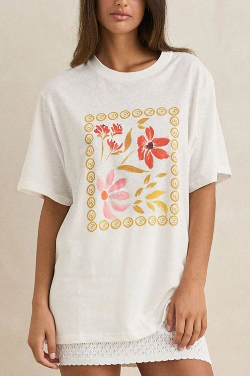 T-Shirt Oversize Palm And Sun de Rhythm - White