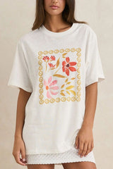 T-Shirt Oversize Palm And Sun de Rhythm - White