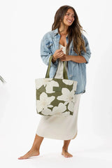 Aloha Day Tripper - Go to travel tote - Olive/Sandstone