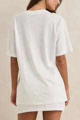 T-Shirt Oversize Palm And Sun de Rhythm - White