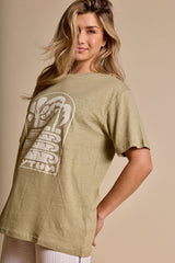 Rhythm Palm And Sun Oversize T-Shirt - Sage