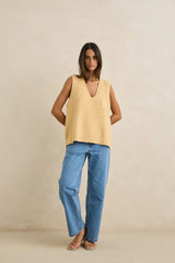 Rhythm Archer Knit Vest - Sand