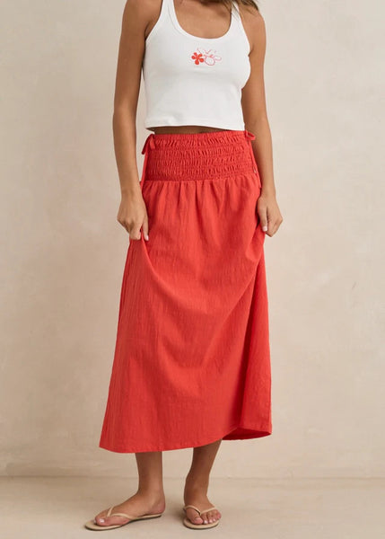 Red|Rhythm Alana Tie Maxi Skirt