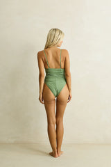 Brighton Eyelet Schrunched Side One Piece