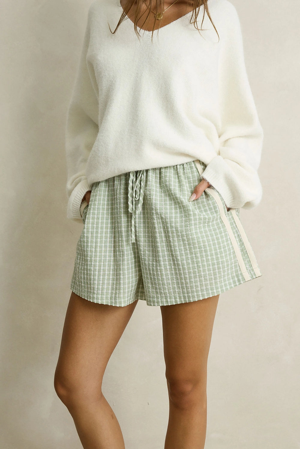 Short Rhythm Kirri Check - Green