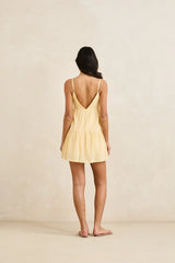 Rhythm Classic Tiered Mini Dress - Butter
