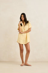 Rhythm Classic Shirt Dress - Butter