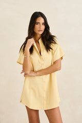 Rhythm Classic Shirt Dress - Butter