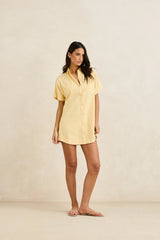 Rhythm Classic Shirt Dress - Butter