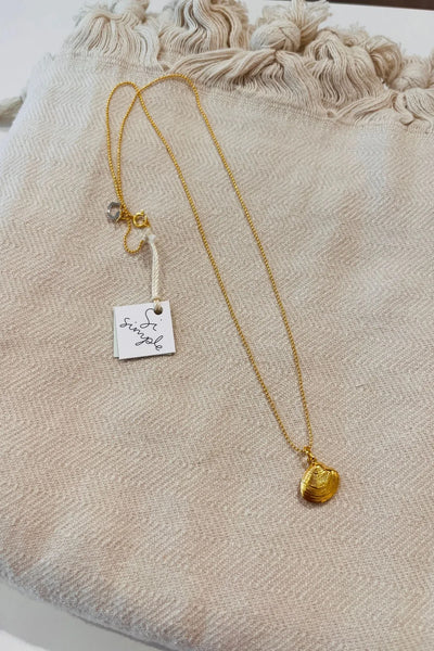 gold shell|Si Simple Necklace Golden Shell