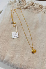 Si Simple Necklace Golden Shell - gold shell