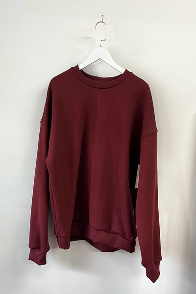 Burgundy Crewneck long Sample - Bordeaux