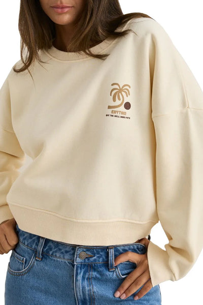 Rhythm Palm Slouchy Crew Neck
