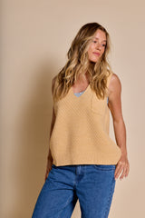 Rhythm Archer Knit Vest - Sand
