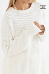 Rhythm Essential Knit Jumper - White