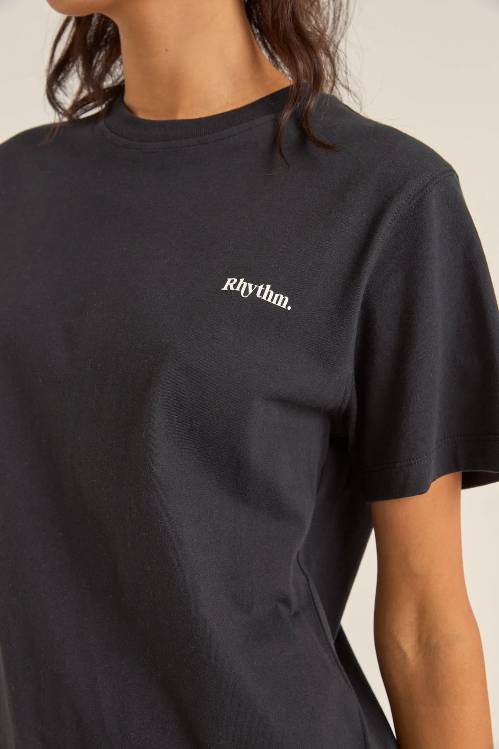Rhythm Logo Boyfriend T-Shirt - Black