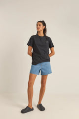Rhythm Logo Boyfriend T-Shirt - Black