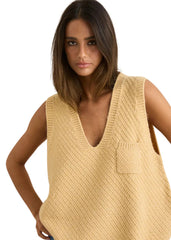 Rhythm Archer Knit Vest - Sand